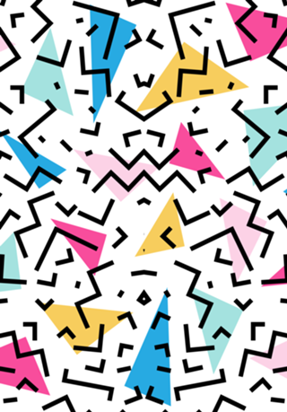 90's Dizzy Funky Colorful Pattern