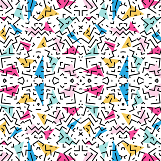 90's Dizzy Funky Colorful Pattern
