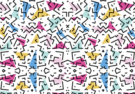 90's Dizzy Funky Colorful Pattern