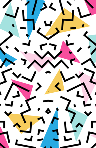 90's Dizzy Funky Colorful Pattern