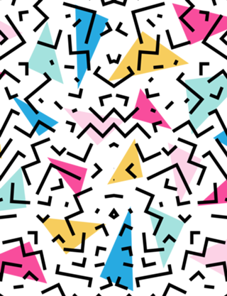 90's Dizzy Funky Colorful Pattern