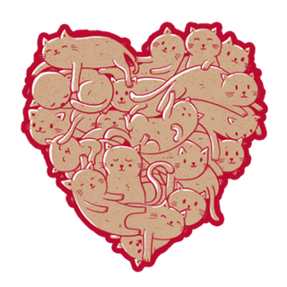 I Love Cats Heart