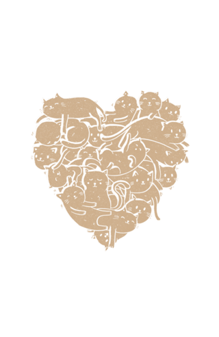 I Love Cats Heart