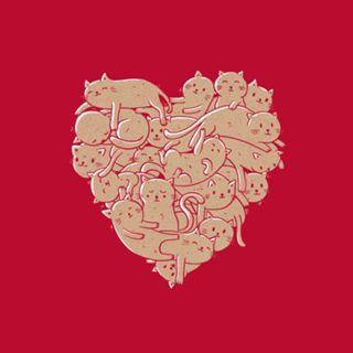 I Love Cats Heart