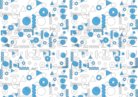 Blue White Geometric Shapes