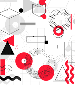 Constructivism Red Geometric Lines