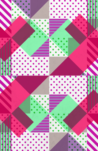 Geometric Polka Dots Petit Pois Neon