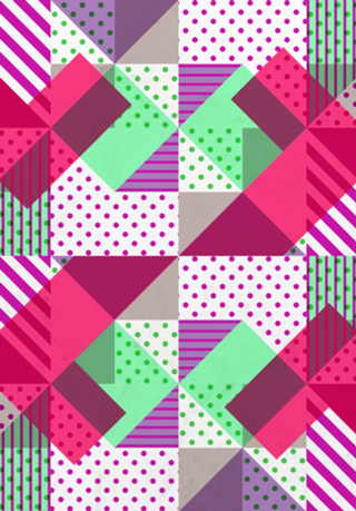 Geometric Polka Dots Petit Pois Neon