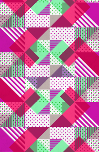 Geometric Polka Dots Petit Pois Neon