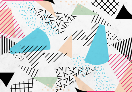 Pizza Retro Geometric 80's