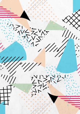 Pizza Retro Geometric 80's