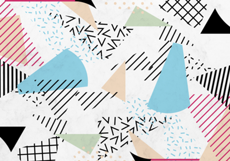 Pizza Retro Geometric 80's