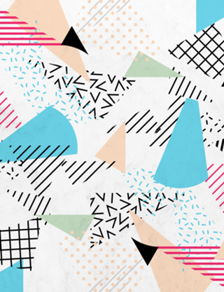 Pizza Retro Geometric 80's