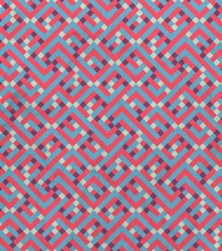 Geometric Labyrinth Red And Blue