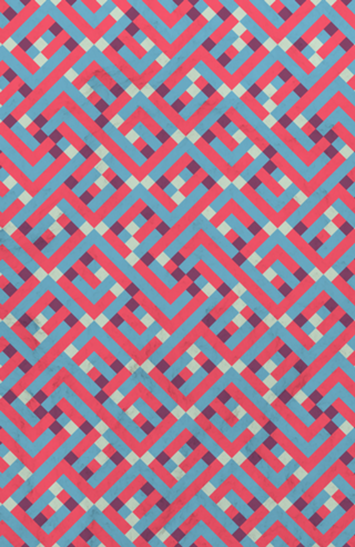 Geometric Labyrinth Red And Blue