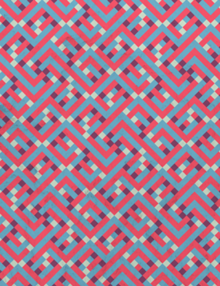 Geometric Labyrinth Red And Blue