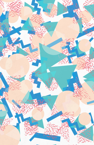 90's Pastel Geometric Pattern