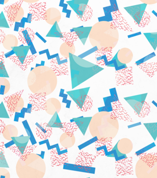 90's Pastel Geometric Pattern