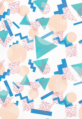 90's Pastel Geometric Pattern