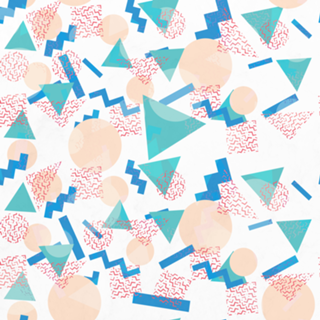 90's Pastel Geometric Pattern