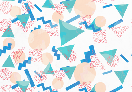 90's Pastel Geometric Pattern