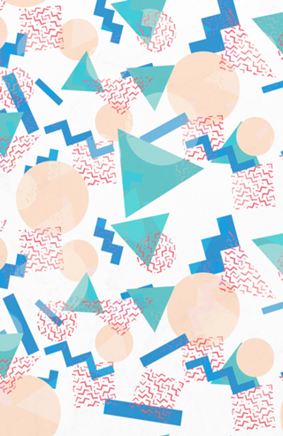 90's Pastel Geometric Pattern