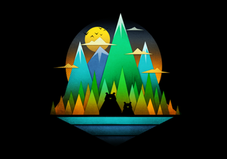 Geometric Landscape Bears