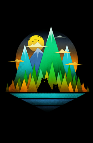 Geometric Landscape Bears
