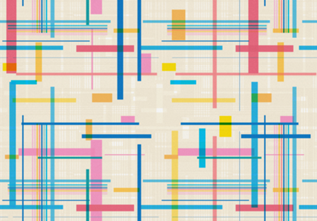 Geometric Fall In Line Glitch