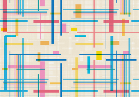 Geometric Fall In Line Glitch