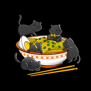 Kawaii Anime Cat Japanese Ramen Noodles