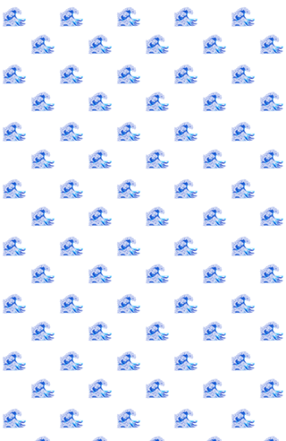 Kanagawa Cat Wave White
