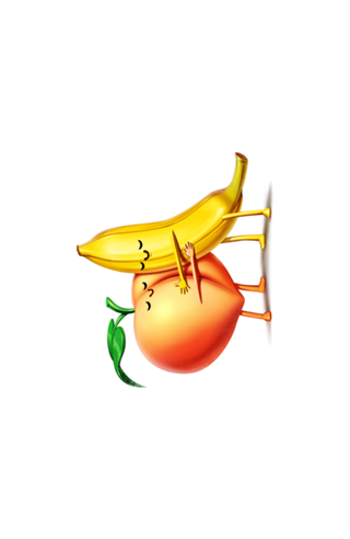 Peach and Banana Cute Friends