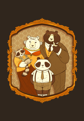 Family Portrait Mama Papa Bear