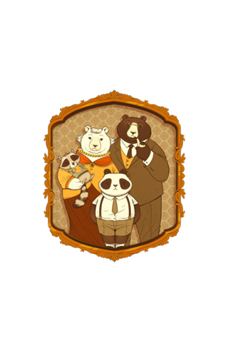 Family Portrait Mama Papa Bear