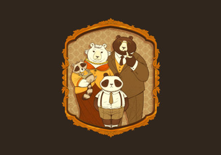 Family Portrait Mama Papa Bear