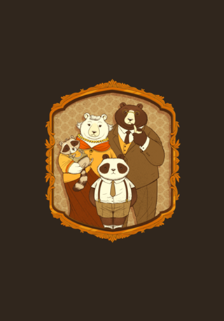 Family Portrait Mama Papa Bear
