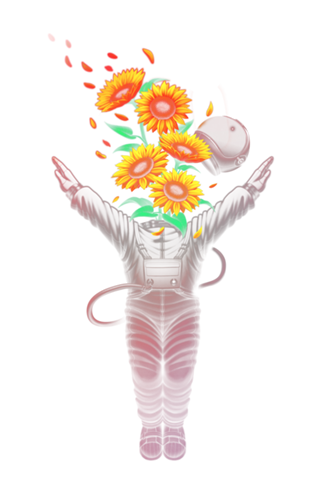 Surya Namaskar Sun Salutation Astronaut