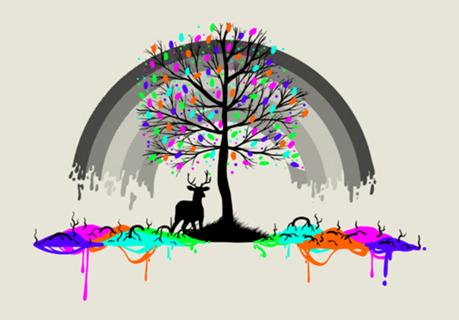 Melting Rainbow Colors Parasite