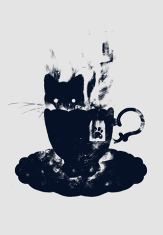 Having Tea With my Lovely Cat
