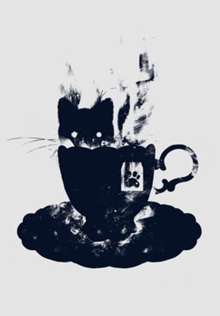Having Tea With my Lovely Cat