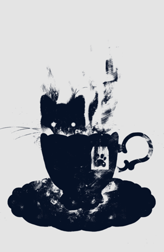 Having Tea With my Lovely Cat