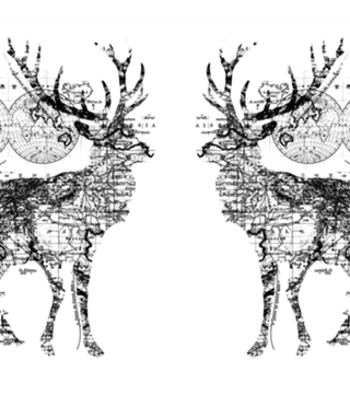 Deer Wanderlust Black and White