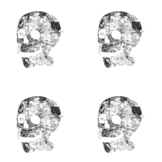 Skull Wanderlust Black and White