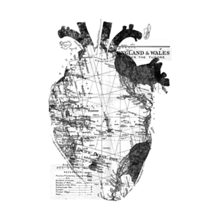 Heart Wanderlust Black and White