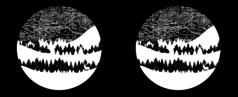 Map Silhouette Circle