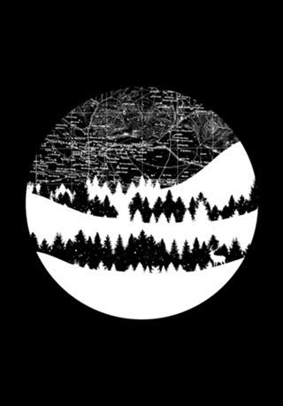 Map Silhouette Circle