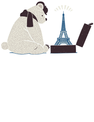 Traveler Tourist Eiffel Tower Bear Paris