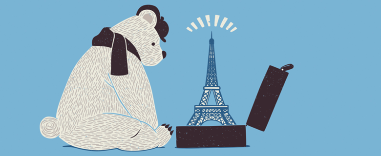 Traveler Tourist Eiffel Tower Bear Paris
