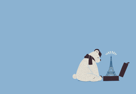Traveler Tourist Eiffel Tower Bear Paris